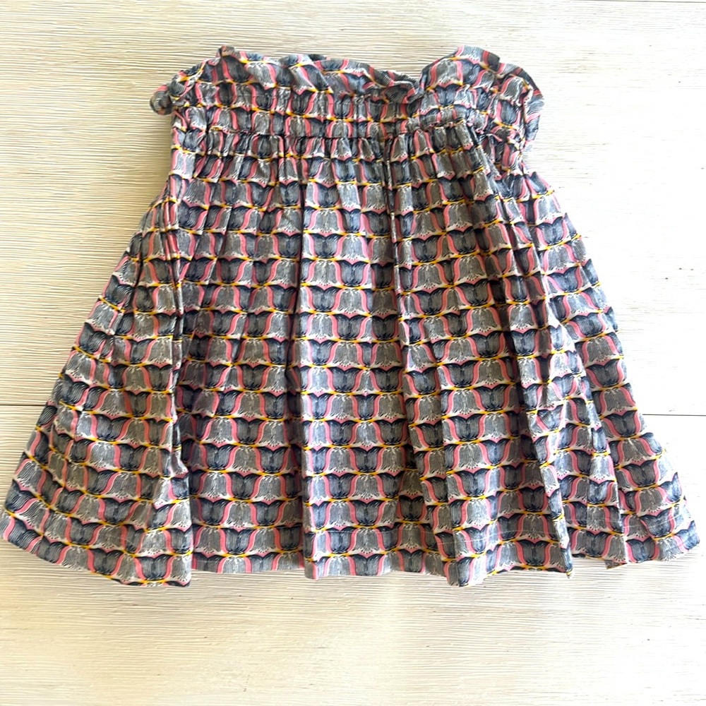 French Monoprix Kids Batik Cotton Skirt - Size 6